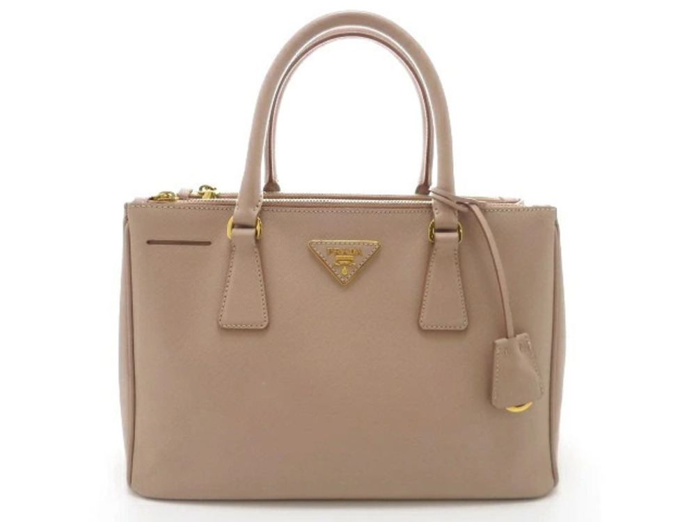 Prada shoulder bag Saffiano leather Beige Cream pink